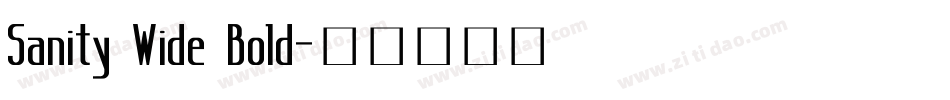 Sanity Wide Bold字体转换